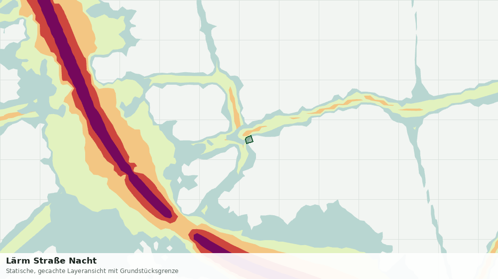 Statische Kartenansicht: Lärm Straße Nacht