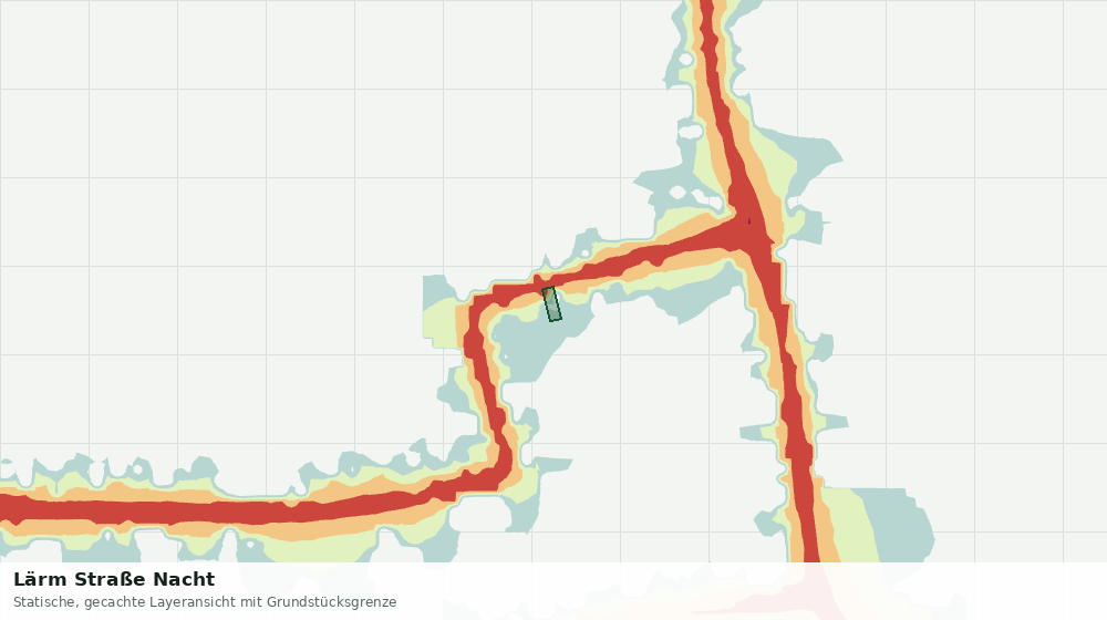 Statische Kartenansicht: Lärm Straße Nacht