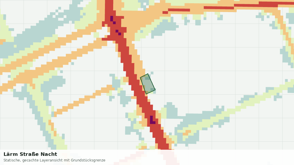 Statische Kartenansicht: Lärm Straße Nacht