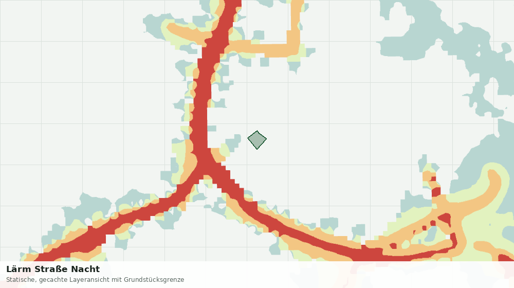 Statische Kartenansicht: Lärm Straße Nacht