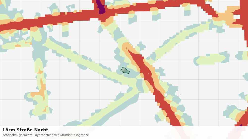 Statische Kartenansicht: Lärm Straße Nacht