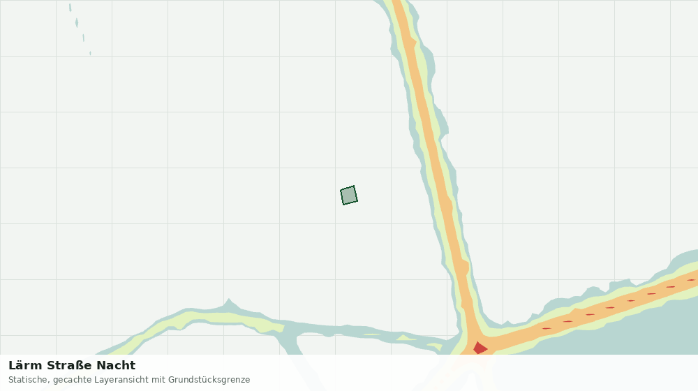 Statische Kartenansicht: Lärm Straße Nacht