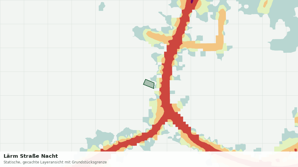 Statische Kartenansicht: Lärm Straße Nacht