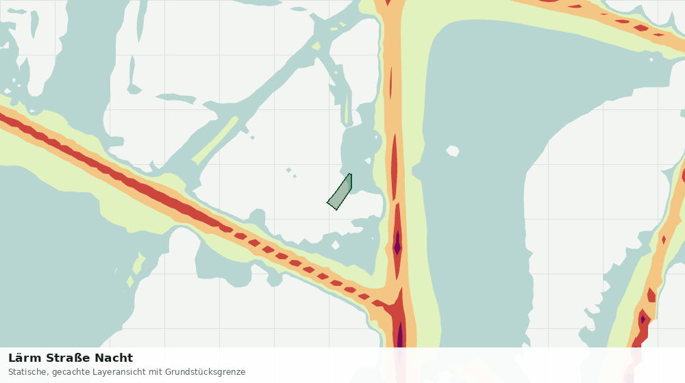 Statische Kartenansicht: Lärm Straße Nacht