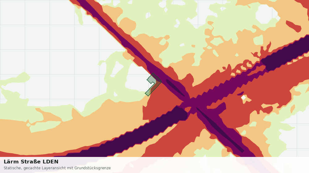 Statische Kartenansicht: Lärm Straße LDEN