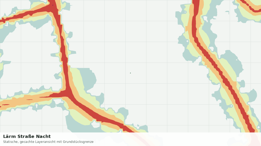 Statische Kartenansicht: Lärm Straße Nacht