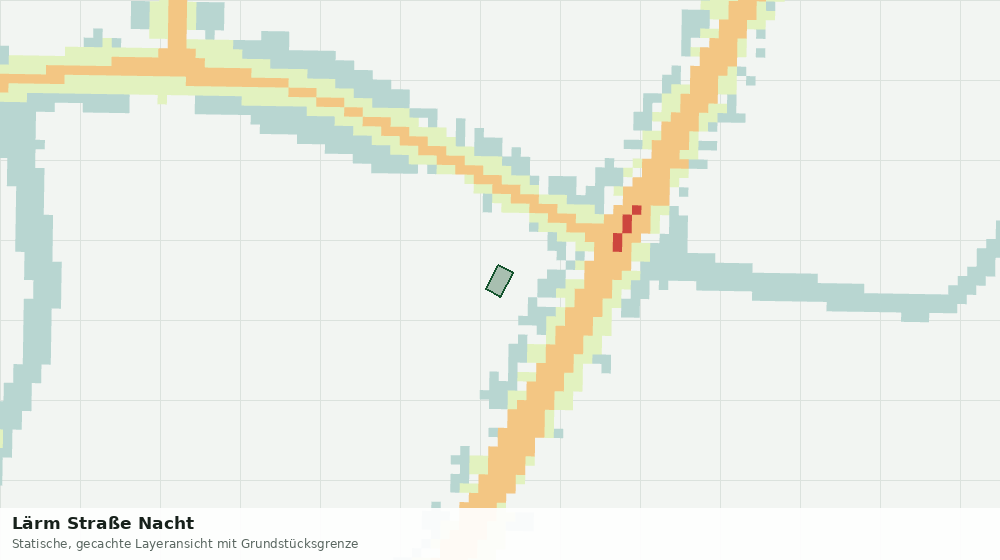 Statische Kartenansicht: Lärm Straße Nacht