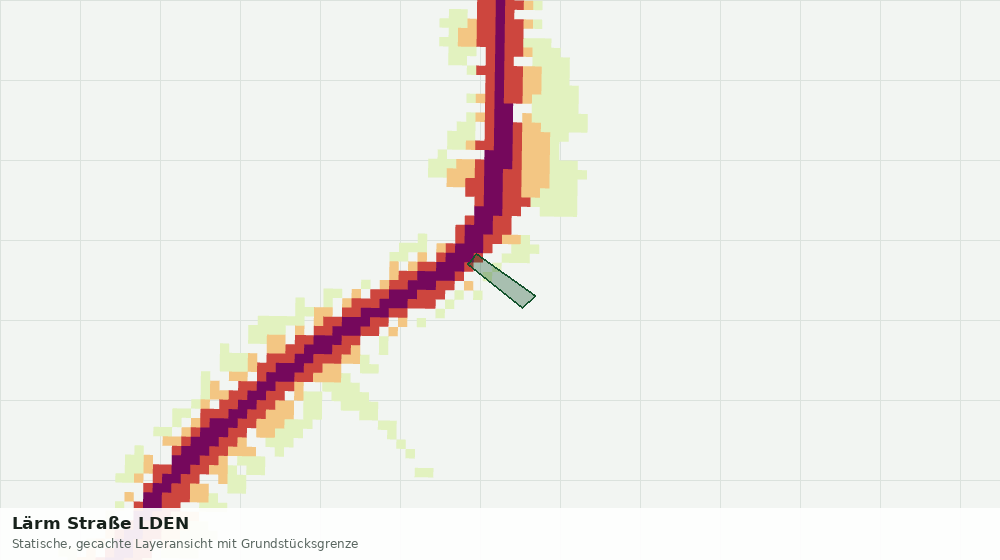 Statische Kartenansicht: Lärm Straße LDEN