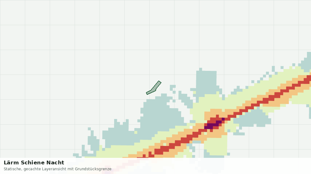 Statische Kartenansicht: Lärm Schiene Nacht