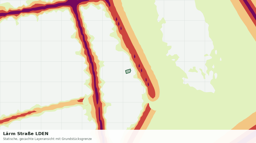 Statische Kartenansicht: Lärm Straße LDEN