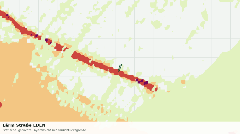 Statische Kartenansicht: Lärm Straße LDEN