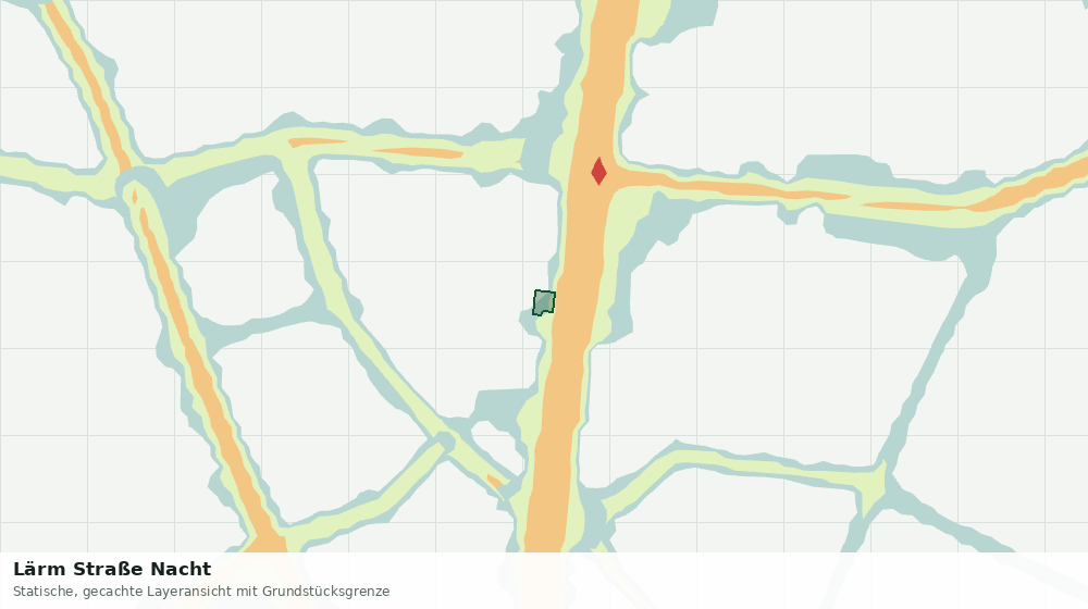 Statische Kartenansicht: Lärm Straße Nacht
