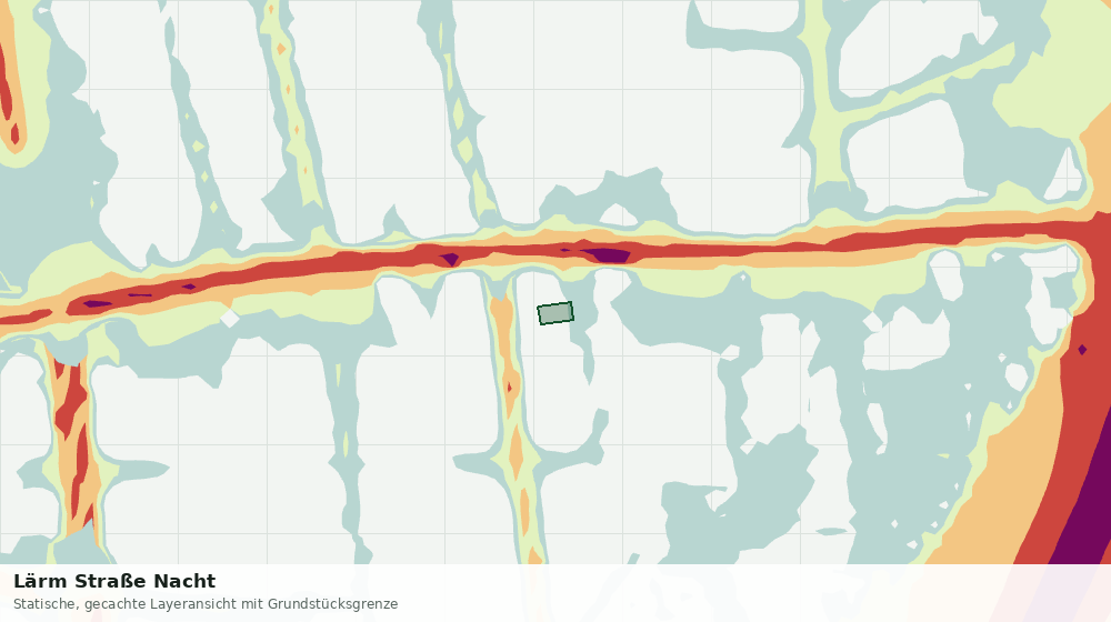 Statische Kartenansicht: Lärm Straße Nacht
