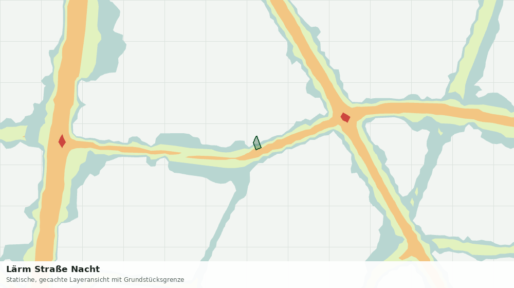 Statische Kartenansicht: Lärm Straße Nacht