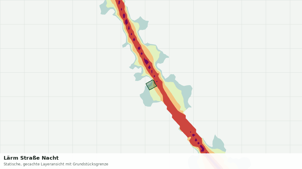 Statische Kartenansicht: Lärm Straße Nacht