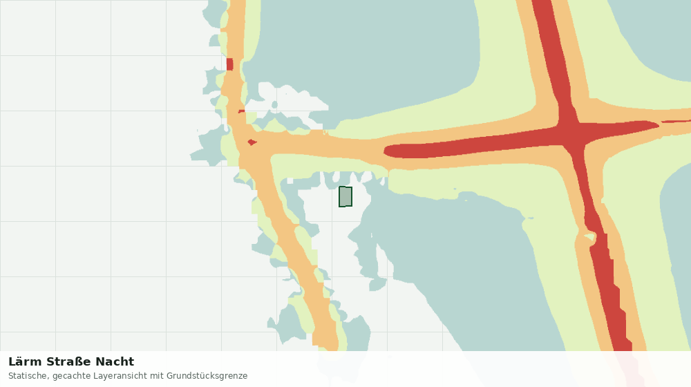 Statische Kartenansicht: Lärm Straße Nacht