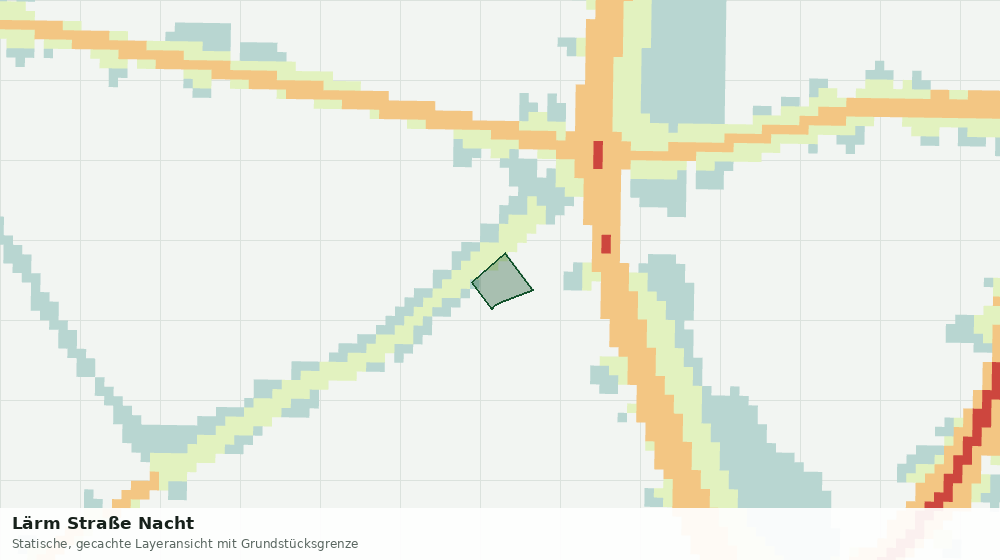 Statische Kartenansicht: Lärm Straße Nacht