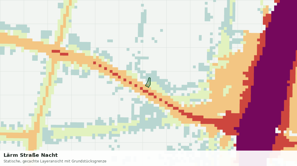 Statische Kartenansicht: Lärm Straße Nacht