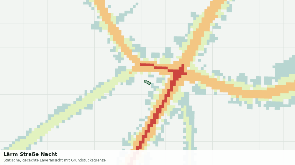 Statische Kartenansicht: Lärm Straße Nacht