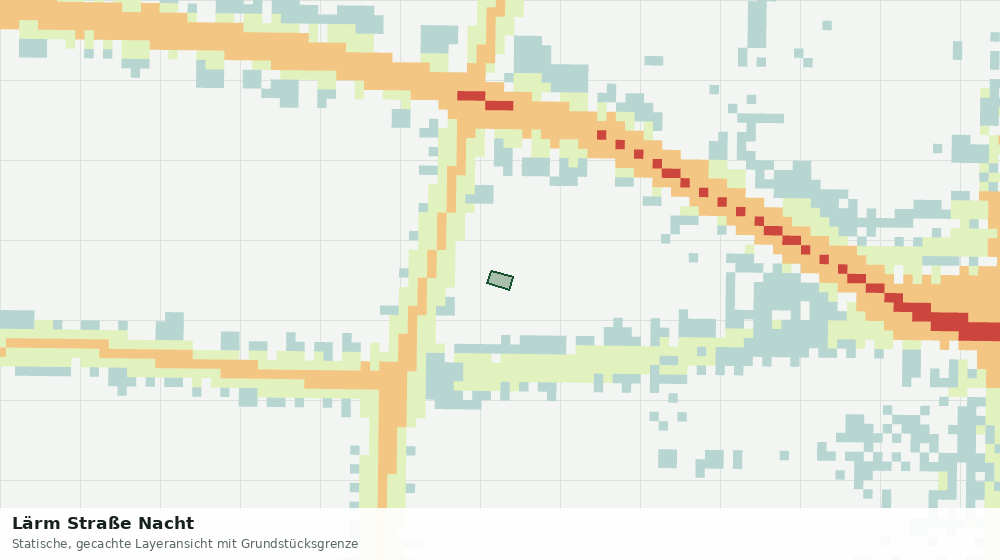Statische Kartenansicht: Lärm Straße Nacht