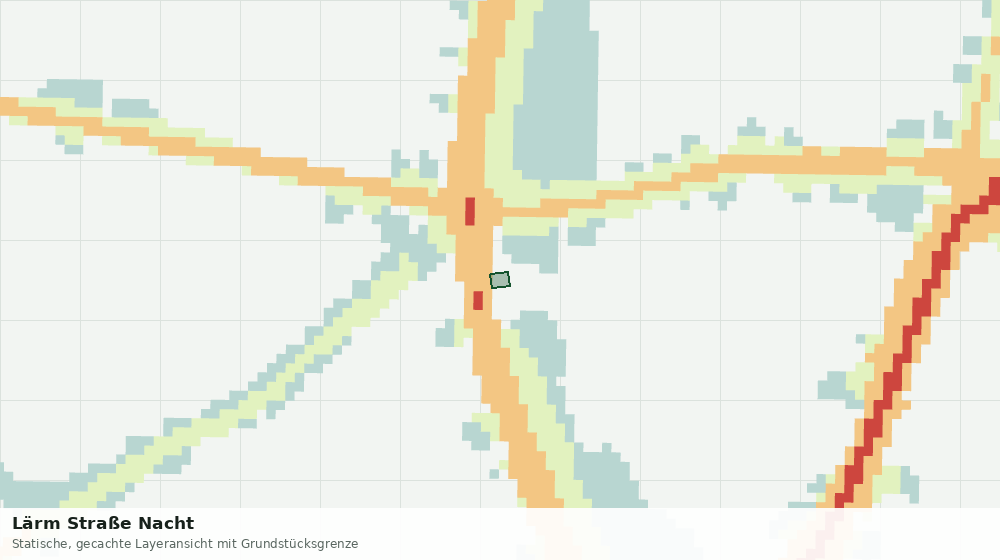 Statische Kartenansicht: Lärm Straße Nacht