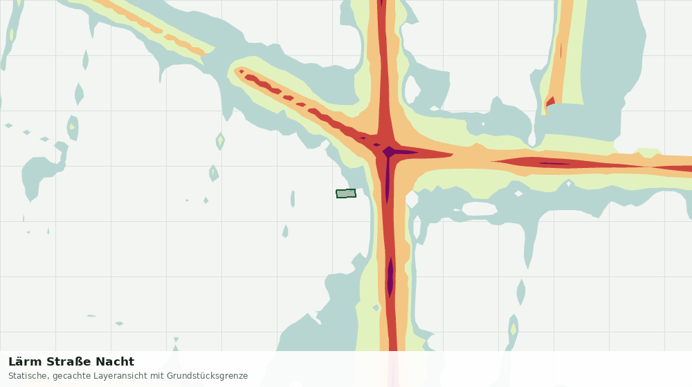 Statische Kartenansicht: Lärm Straße Nacht