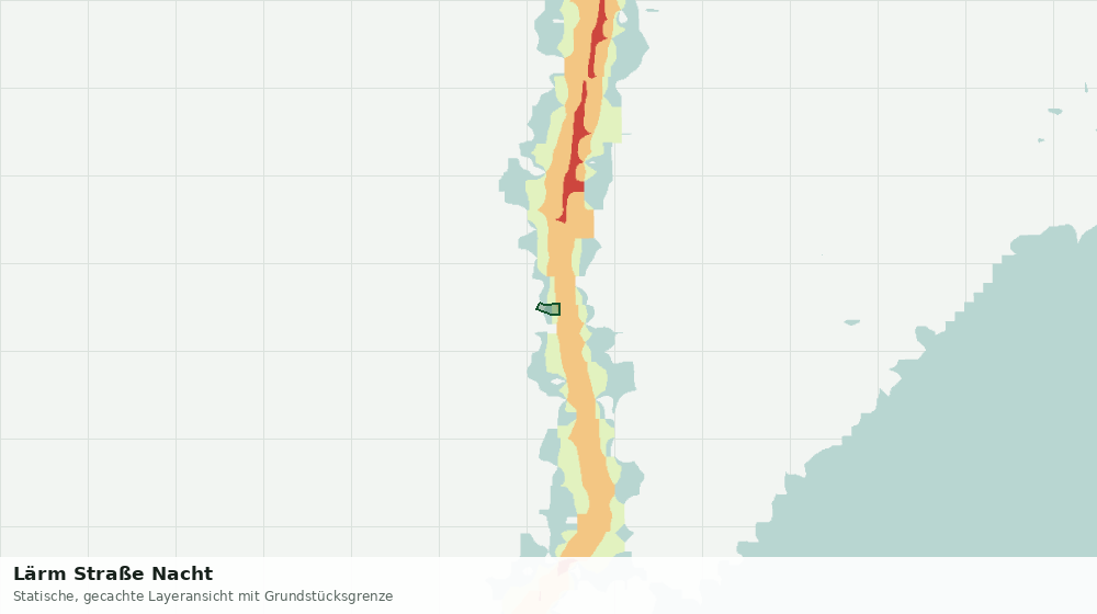 Statische Kartenansicht: Lärm Straße Nacht