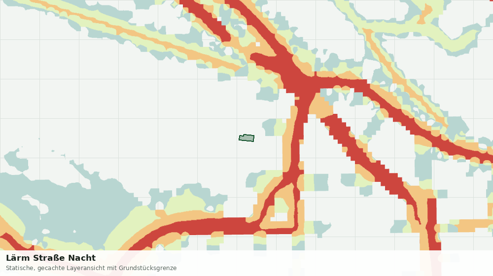 Statische Kartenansicht: Lärm Straße Nacht