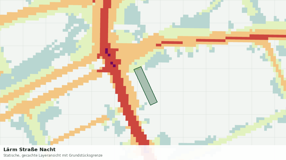 Statische Kartenansicht: Lärm Straße Nacht