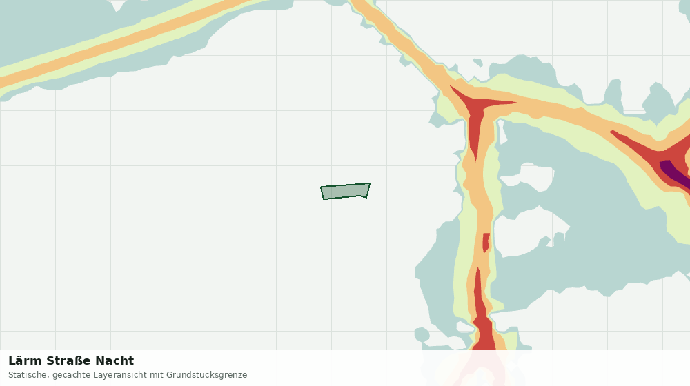 Statische Kartenansicht: Lärm Straße Nacht