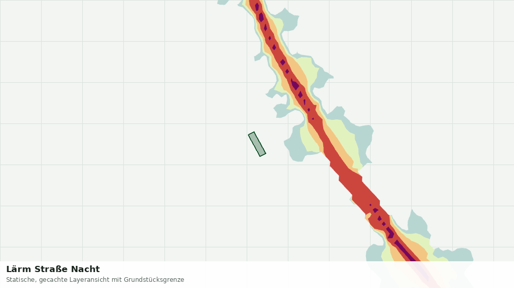 Statische Kartenansicht: Lärm Straße Nacht