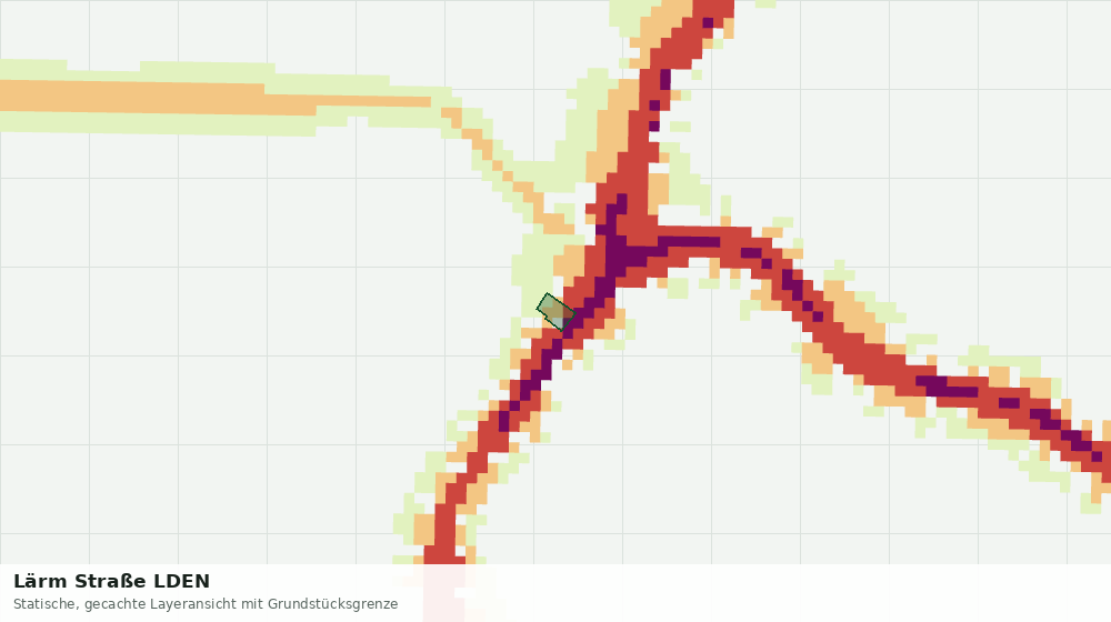 Statische Kartenansicht: Lärm Straße LDEN