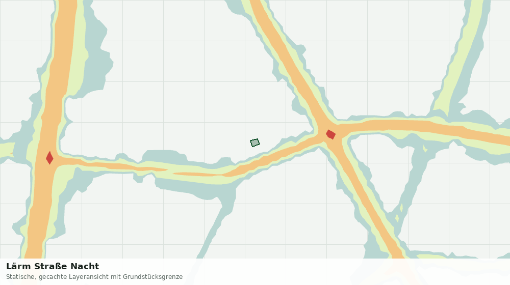 Statische Kartenansicht: Lärm Straße Nacht