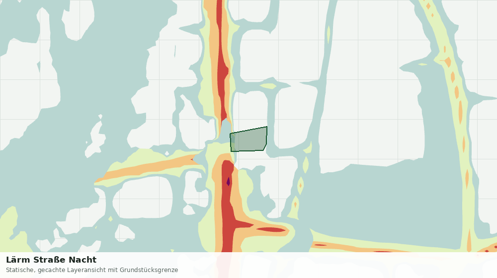 Statische Kartenansicht: Lärm Straße Nacht