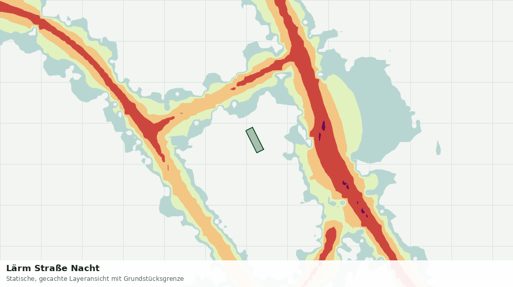Statische Kartenansicht: Lärm Straße Nacht
