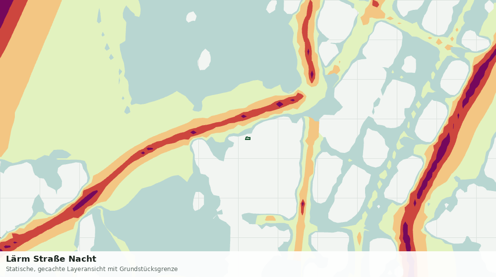 Statische Kartenansicht: Lärm Straße Nacht