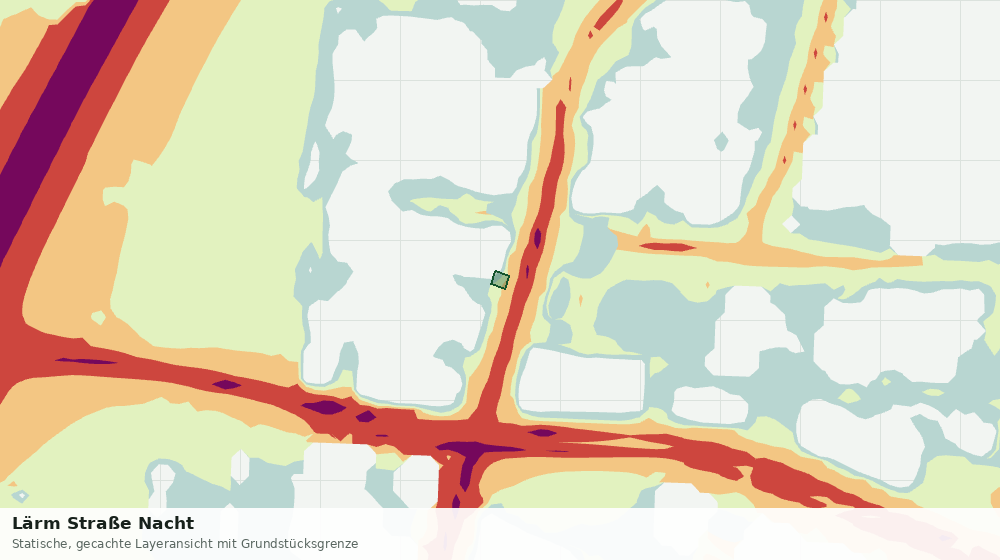 Statische Kartenansicht: Lärm Straße Nacht