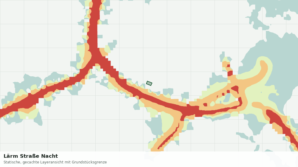 Statische Kartenansicht: Lärm Straße Nacht