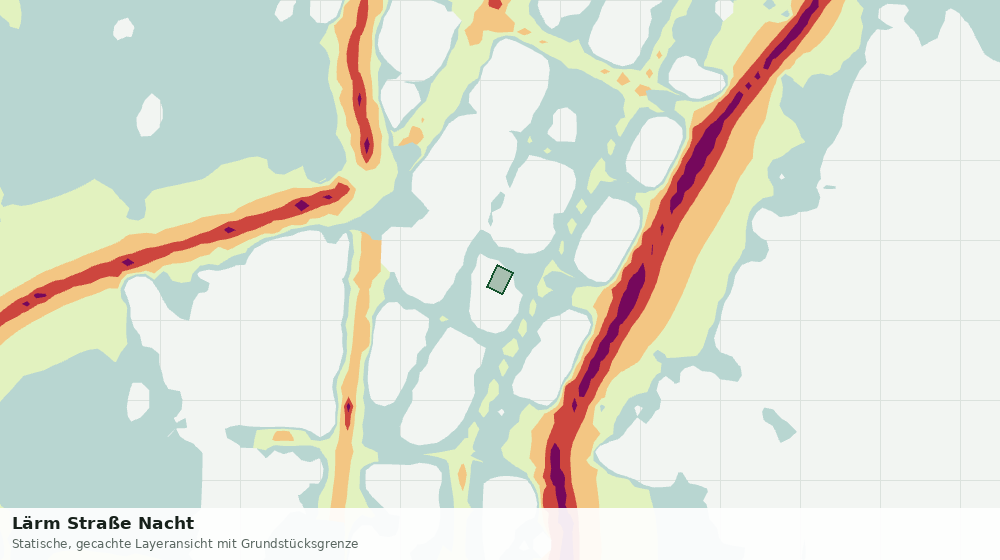 Statische Kartenansicht: Lärm Straße Nacht