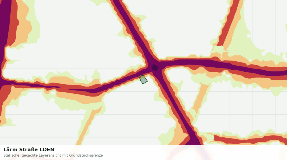 Statische Kartenansicht: Lärm Straße LDEN