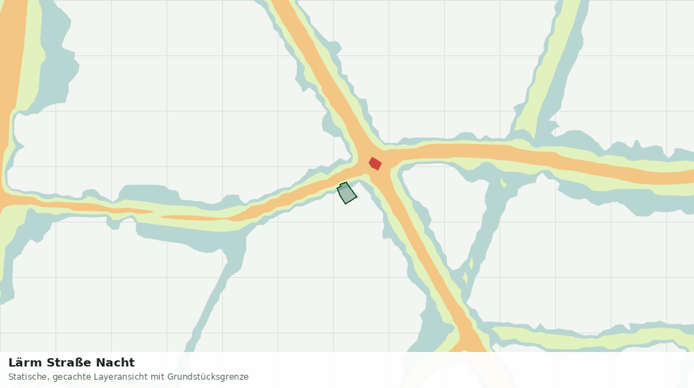 Statische Kartenansicht: Lärm Straße Nacht