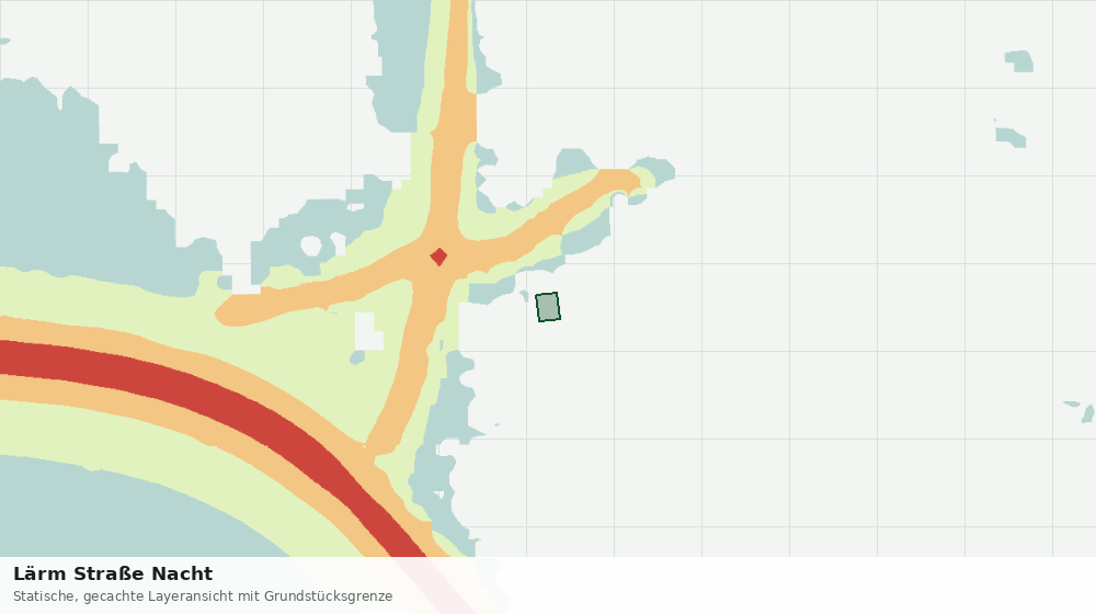 Statische Kartenansicht: Lärm Straße Nacht