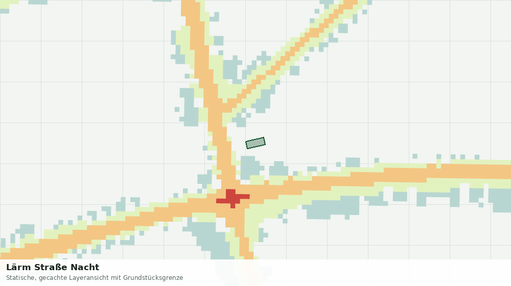 Statische Kartenansicht: Lärm Straße Nacht