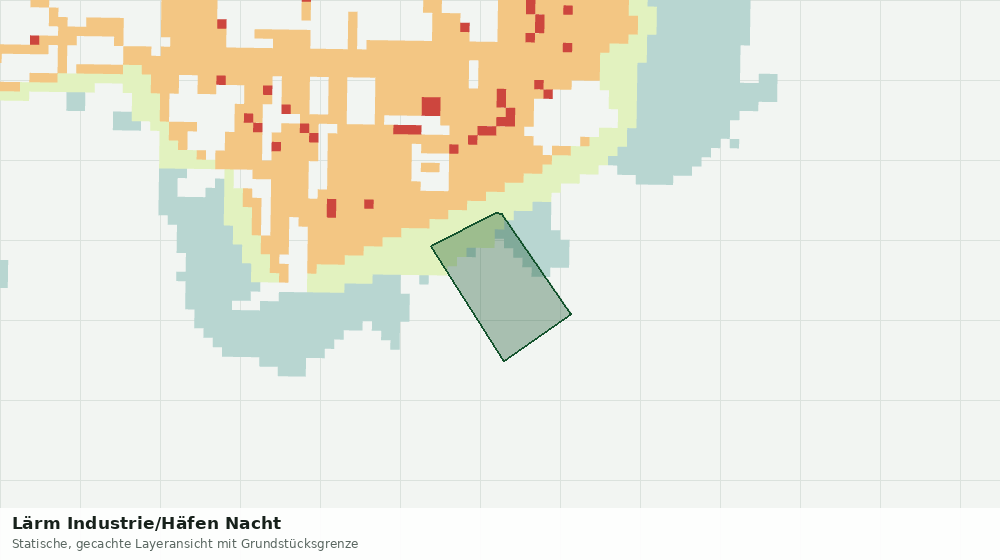 Statische Kartenansicht: Lärm Industrie/Häfen Nacht