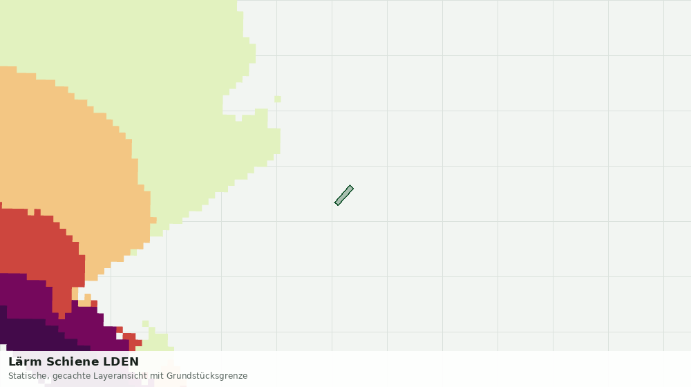 Statische Kartenansicht: Lärm Schiene LDEN
