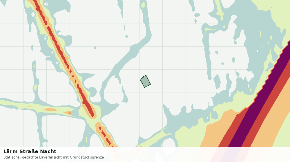 Statische Kartenansicht: Lärm Straße Nacht