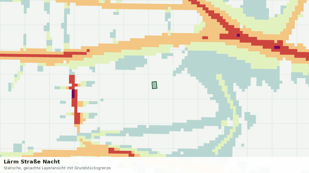 Statische Kartenansicht: Lärm Straße Nacht