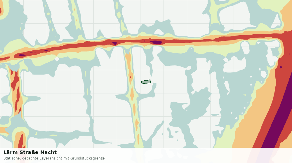 Statische Kartenansicht: Lärm Straße Nacht