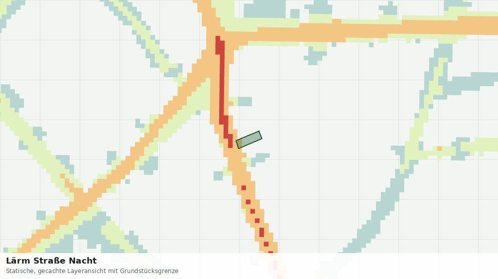 Statische Kartenansicht: Lärm Straße Nacht