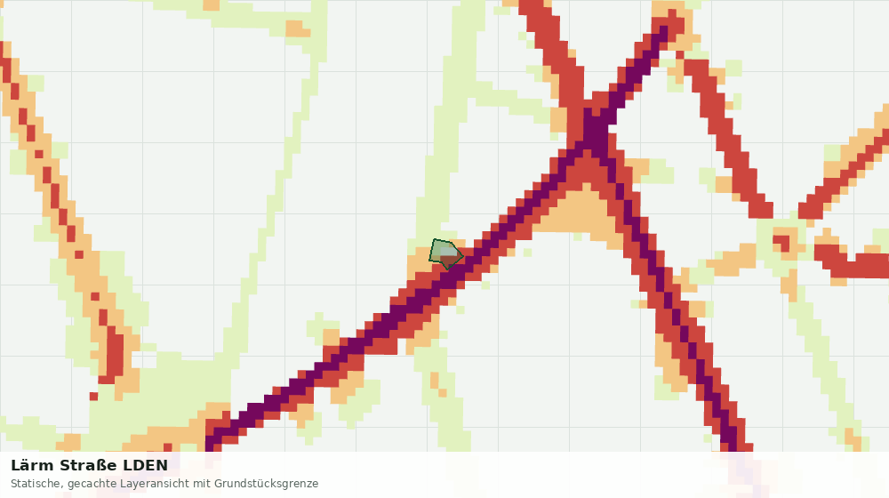 Statische Kartenansicht: Lärm Straße LDEN